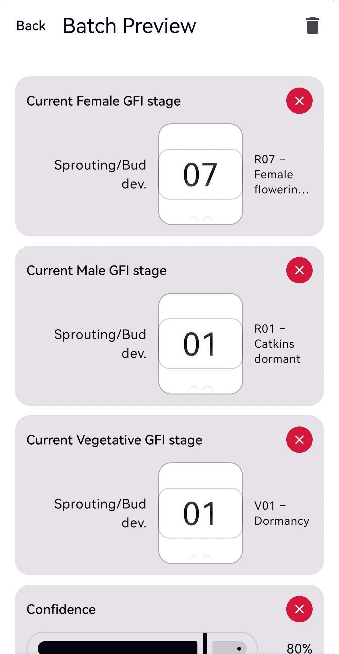 PhenoMon batch preview screen